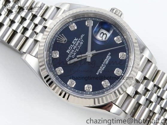 VR3235 Bracelet 126234 1:1 Jubilee Dial 36 904L Steel Edition SS Blue on DateJust APF Diamonds Best 0204